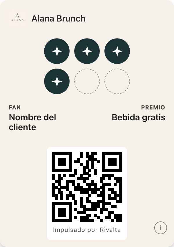 Tarjeta de sellos digital de Alana Brunch