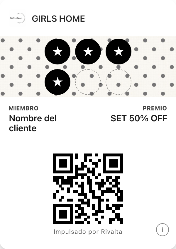 Tarjeta de sellos digital de Girl's Home